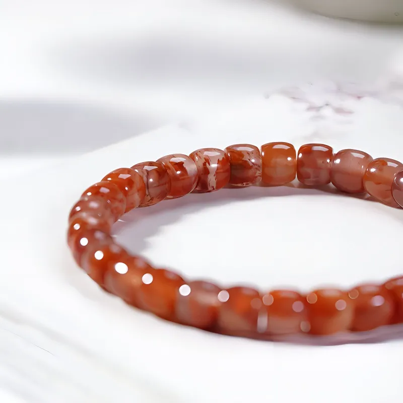 Xifeng Building Southern Red Agate Bracelets Women's-4