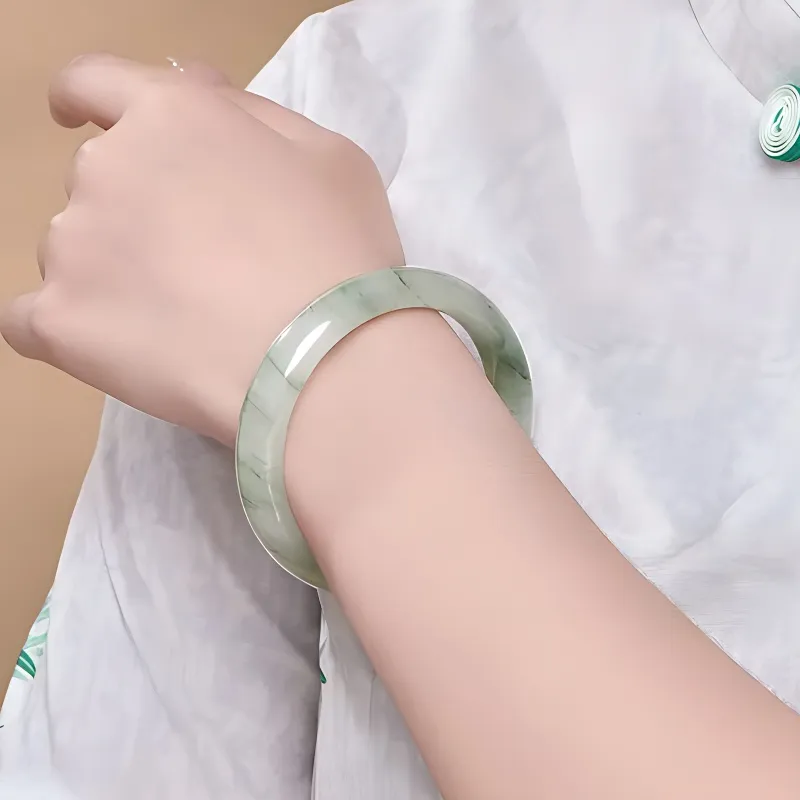 Bear Silversmith Tianshan Jade Bangles Women's-5