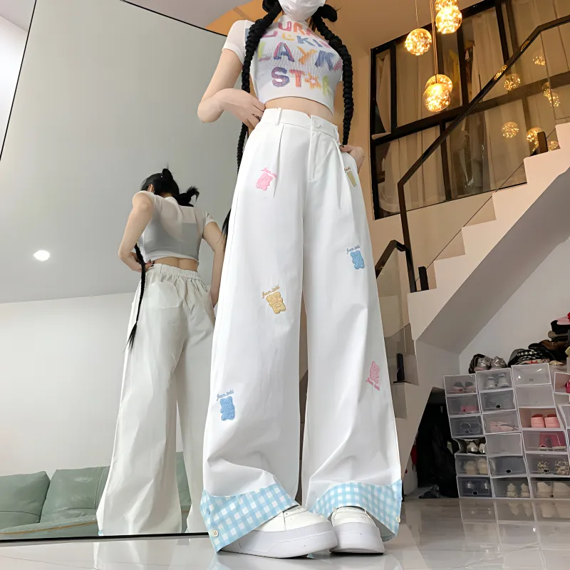 KKX Casual Pants Women's White-3