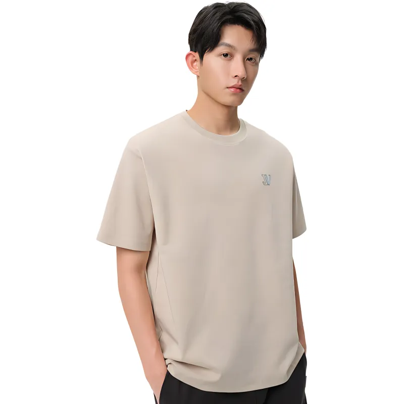 WOOG2005 T Shirts Unisex Beige Apricot-3