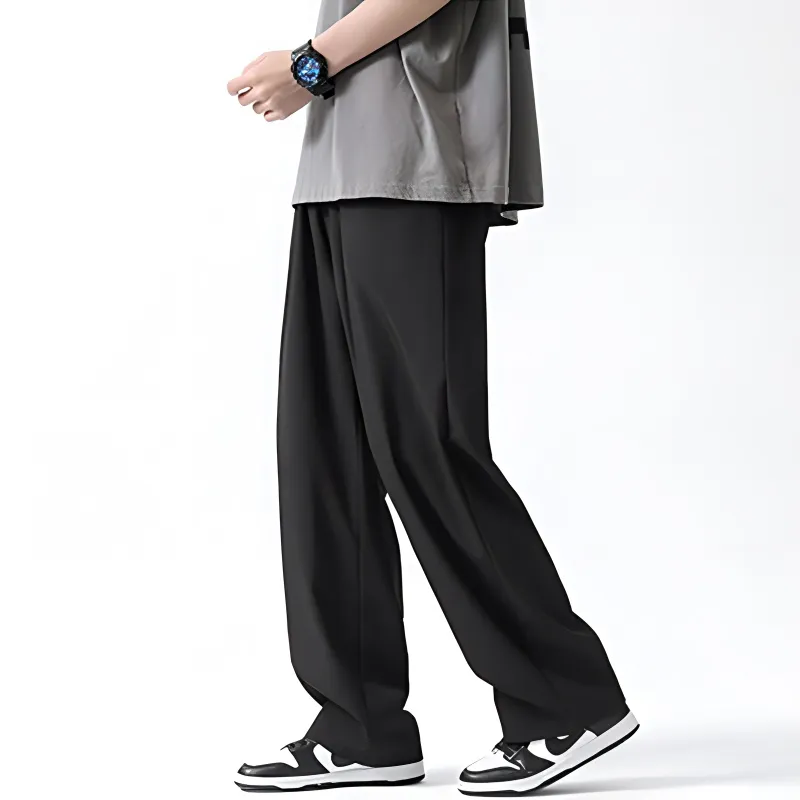 K411 Casual Pants Unisex Black-4