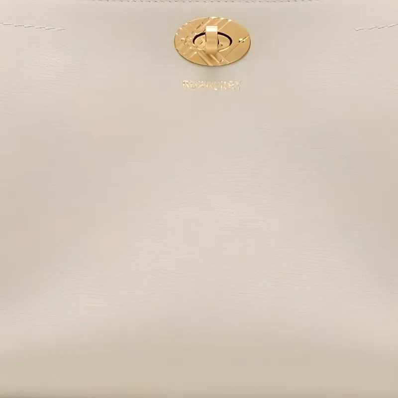 Burberry Calfskin Handbag Mini Women's Ivory White-3