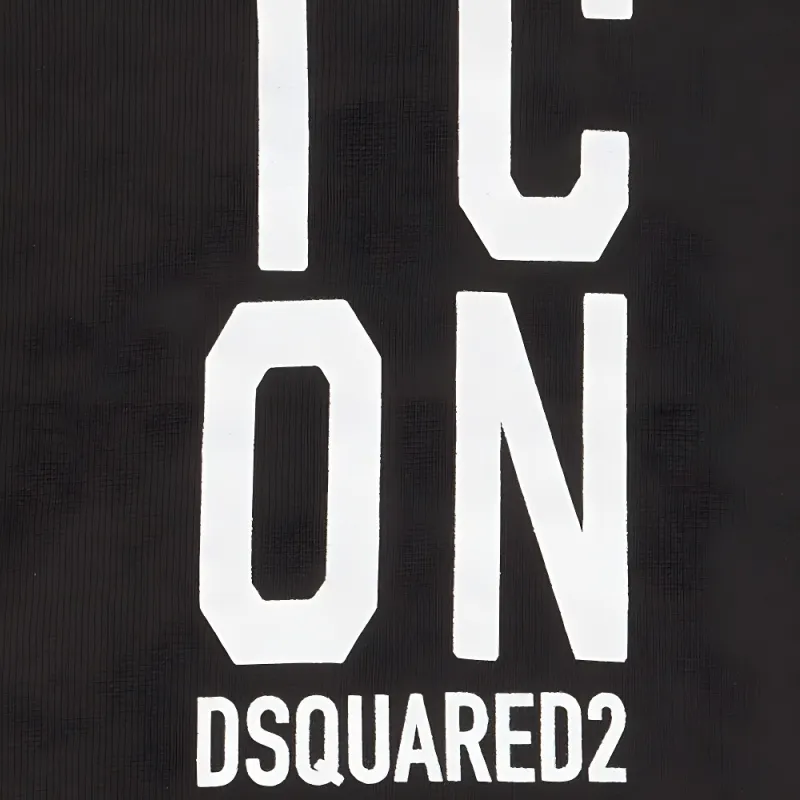 DSQUARED 2 Icon Printed Zip Up Drawstring Hoodie-3