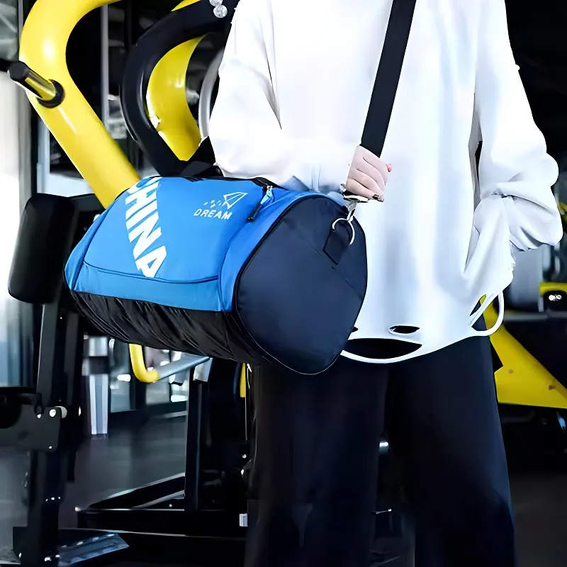 LiNing Polyester Swim Bag Unisex Black Blue-4