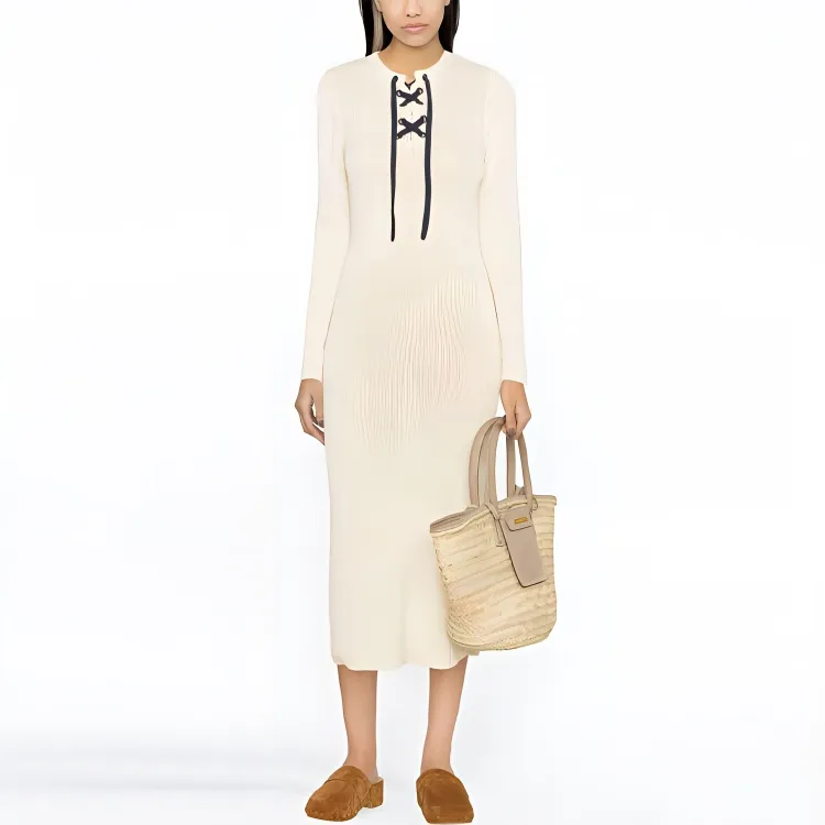 Zimmermann High Tide Lace up Knitted Dress-1
