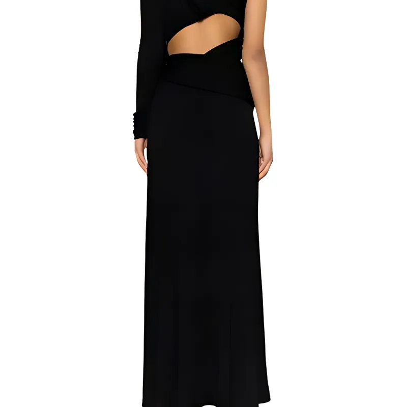 TWINSET MILANO Long Sleeved Dresses Women's Black-5