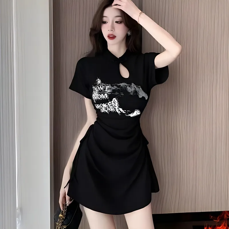 OYANXI Short Sleeved Dress Women's-10