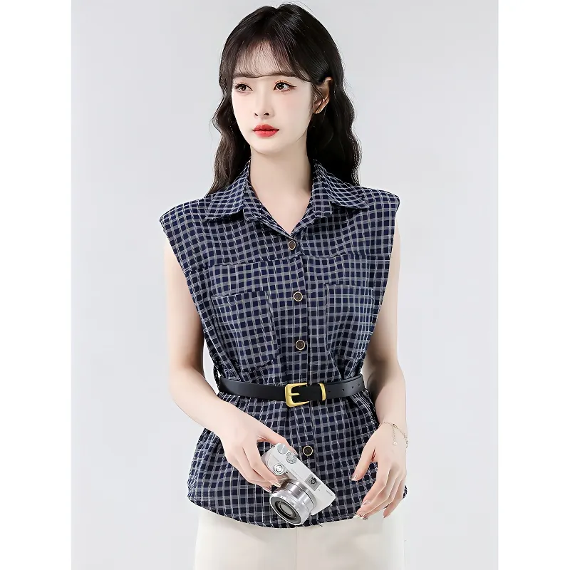 Flowers in water Shirts Women's Plaid-2