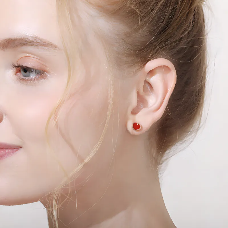 GRACE GIRL Agate Stud Earrings Women's-4