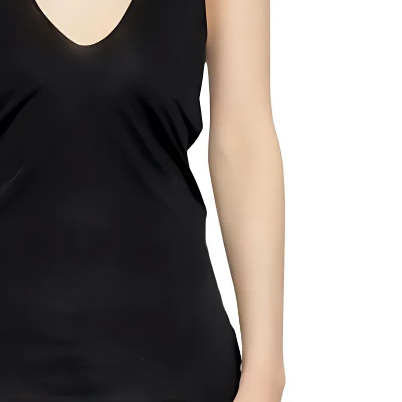 SAINT LAURENT U Neck Sleeveless Tank Top-4