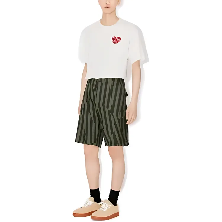 KENZO Cargo Shorts Men Green-2