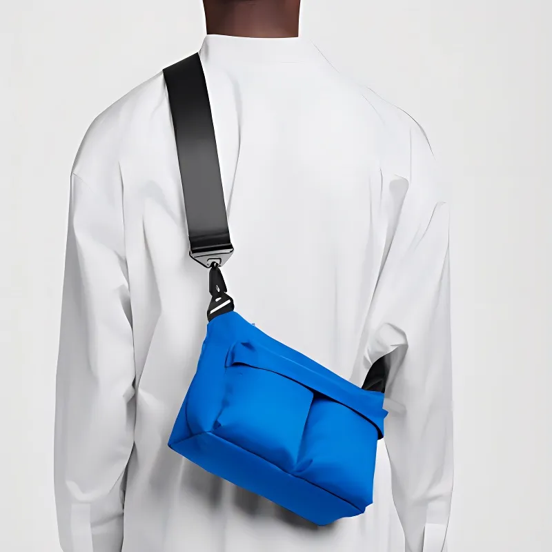 COS Nylon Shoulder Bag, Crossbody Bag Men's Cobalt Blue-4