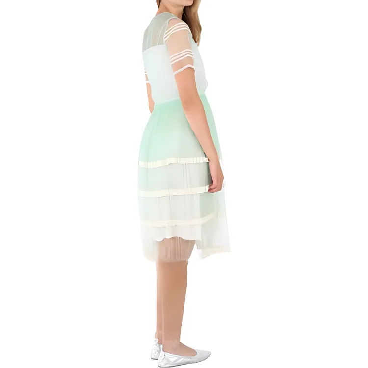 Burberry Short Sleeved Dress Women's Mint Green-3
