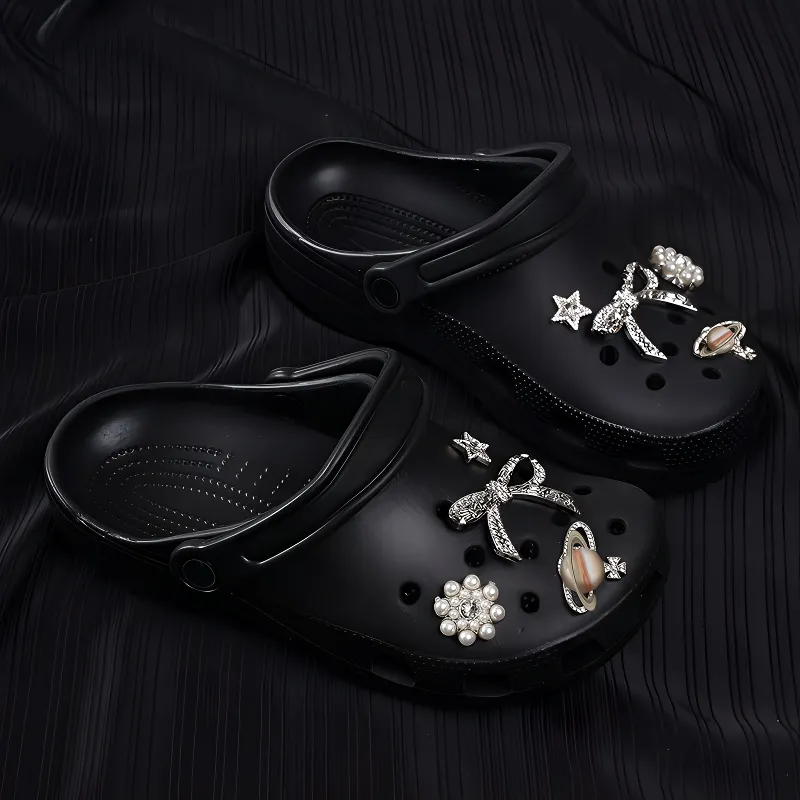 ZUOWEISHIJIA Premium Rhinestone Pearl Alloy Golden Bowknot Planet Accessories Unisex-1
