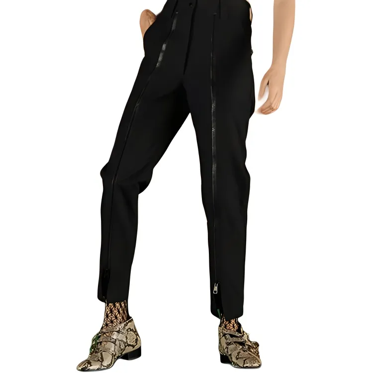 GUCCI Zipper Detailed Pants Black-3