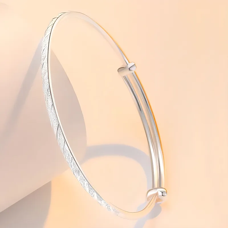 Bear Silversmith 999 Fine Silver Sterling Silver Bangle Women's-2