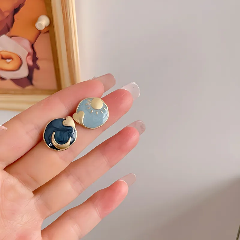 Universe Search S925 Silver Stud Earrings Women's-2