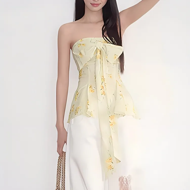 KUNZHUDAXIANG Strapless Top Women's-4