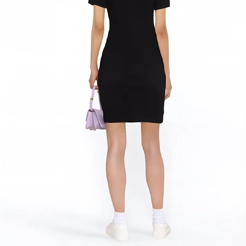 VERSACE JEANS COUTURE SS23 Short Sleeved Dress Women's Black-5