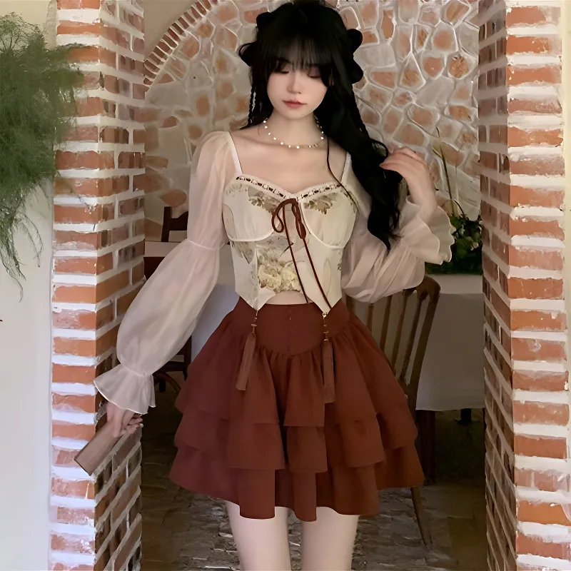 OZVO Two Piece Skirt Sets Women's-5