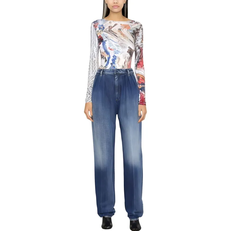 DSQUARED2 Washed-denim Wide-leg Jeans-2