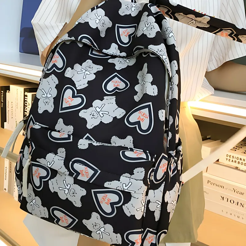 G FAVOR Nylon Backpack Unisex Multicolor-3
