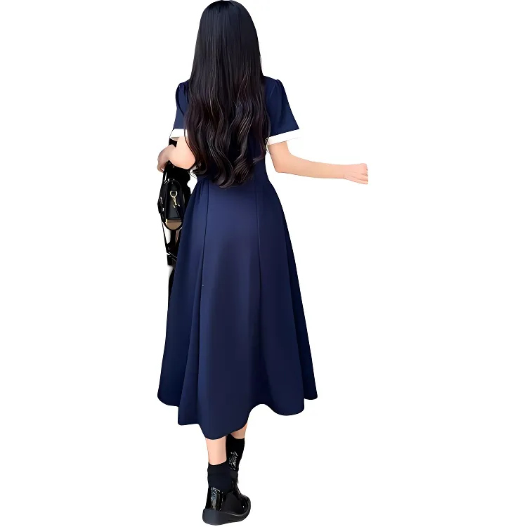 Mu Xiao Xin Short Sleeved Dress Women's-5