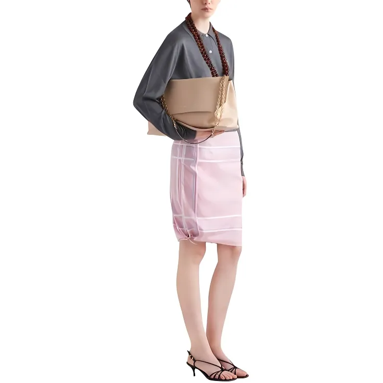 PRADA Checked Cotton Miniskirt-1