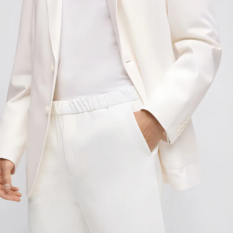 HUGO BOSS x MATTEO Berrettini Regular-Fit Shorts In A Cotton Blend Casual Shorts Men's White-3
