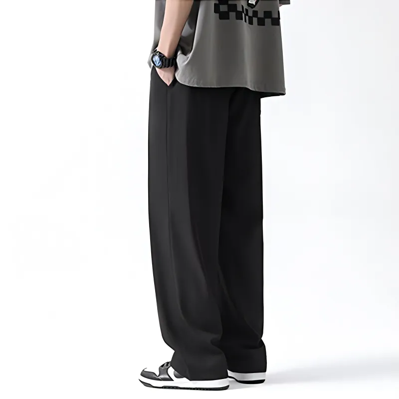 K411 Casual Pants Unisex Black-5
