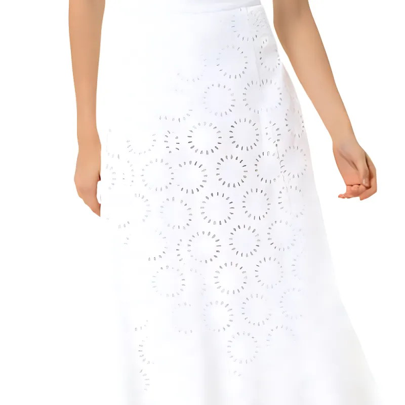 MICHAEL KORS MMK Casual Long Skirt Women's White-4