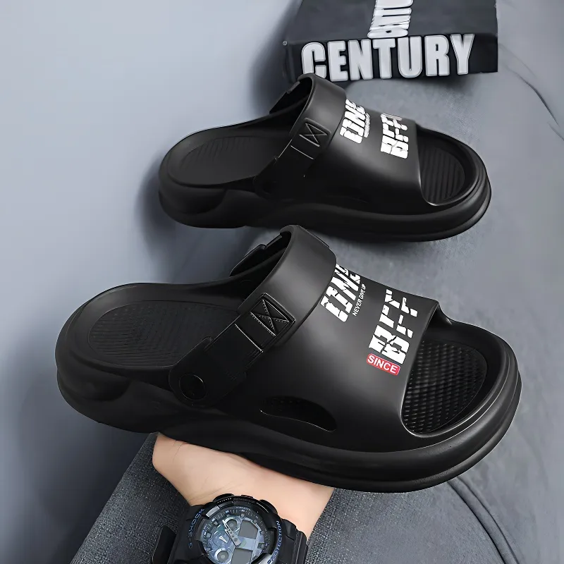 Le Drag Reversible Slippers White-5