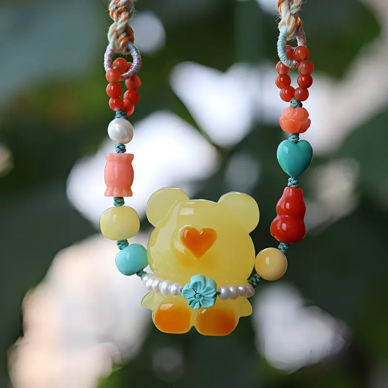 Xifeng Building Beeswax Necklaces Women's-1