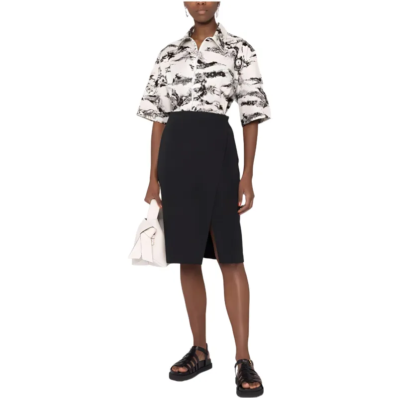 FENDI SS22 Casual Long Skirt Women's Black-1