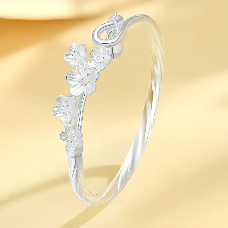 Bear Silversmith 999 Fine Silver Sterling Silver Bangle Women's-0
