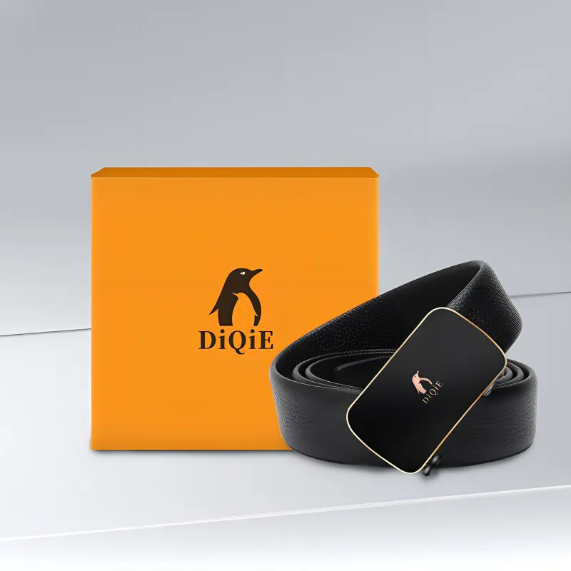 Emperor Penguin Top Grain Cow Leather Belt, Belt Unisex Space Silver, Rose Gold Width 3.5CM-10