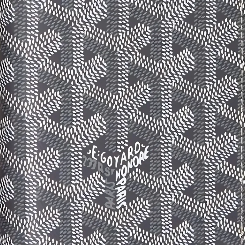 GOYARD SAINT LAMBERT Canvas With Leather Cell Phone Pouch Wallet Unisex Gray-3