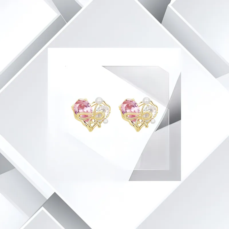 Universe Search S925 Silver Stud Earrings Women's-5