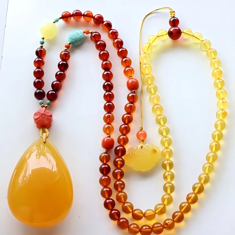 Xifeng Building Beeswax Necklaces Unisex-1
