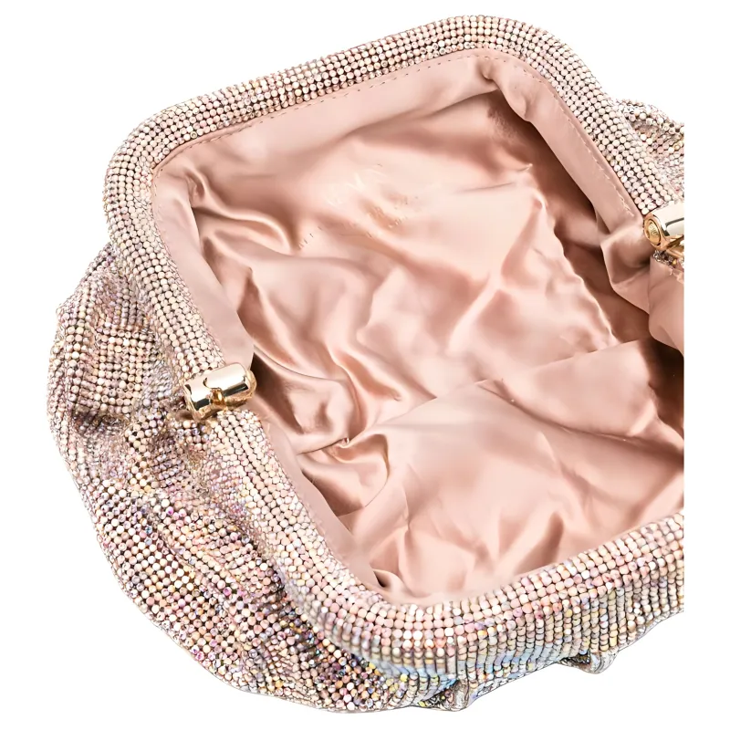 BENEDETTA BRUZZICHES Crystal Clutch Women's Pink-3