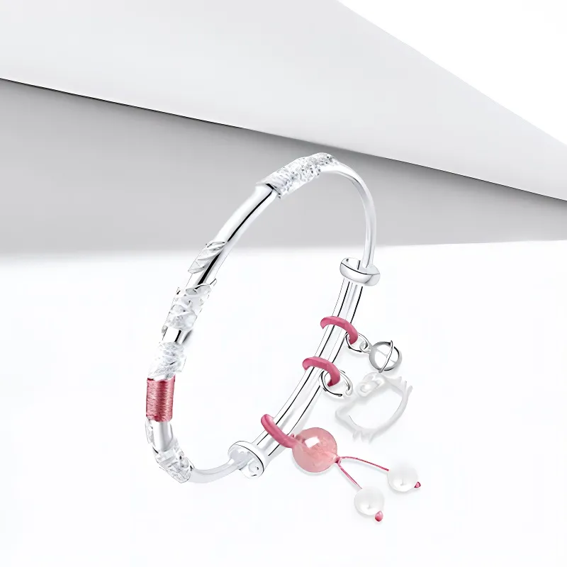COPI Synthetic/Artificial Glass Cat Eye Bangles Unisex-2