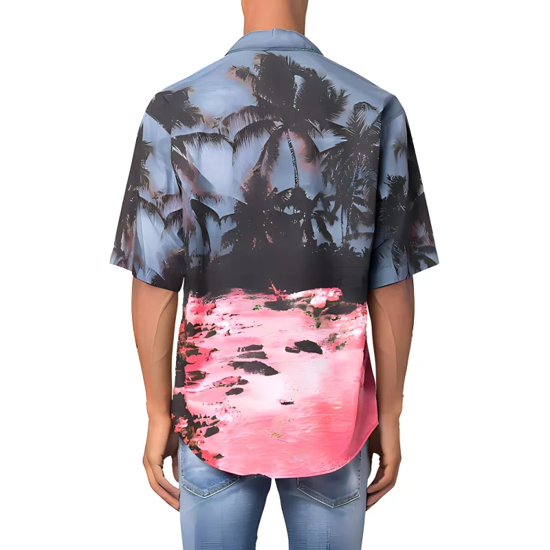 DSQUARED 2 Palm Tree Printed Buttoned Shirt-2