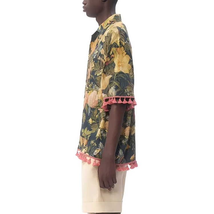 Valentino All Over Floral Printed Short Sleeved Shirt-3