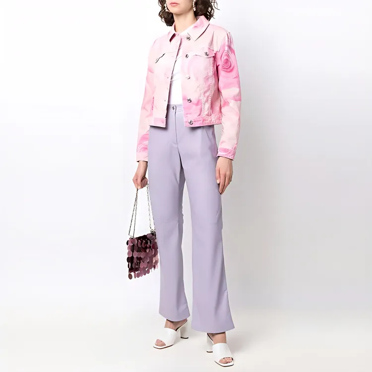 Blumarine SS22 Denim Jacket Women's Pink-1