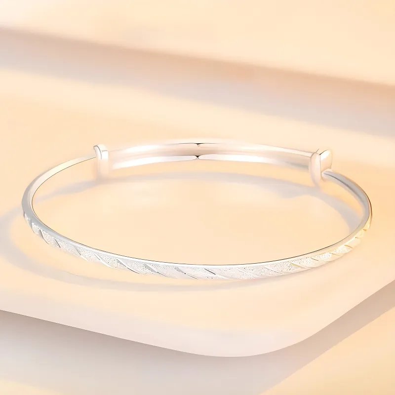 Bear Silversmith 999 Fine Silver Sterling Silver Bangle Women's-1