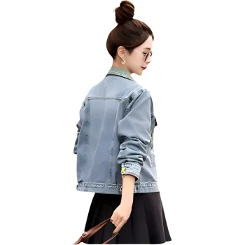 Mu Xiao Xin Denim Jacket Women's Blue