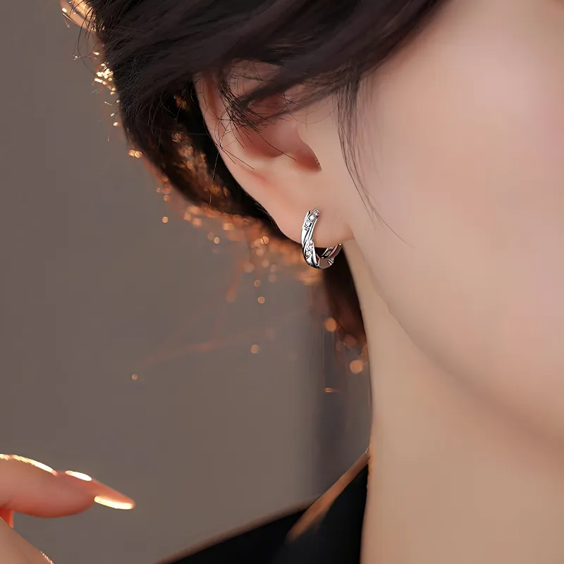 Universe Search S925 Silver Stud Earrings Unisex-1
