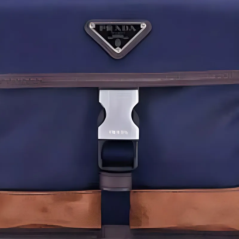 PRADA Nylon Shoulder Bag Men's Marine Blue-4