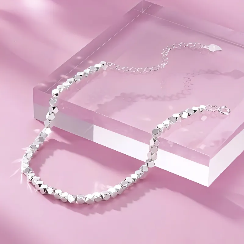 NICE CODE 925 Sterling Silver Bracelets Women's-3