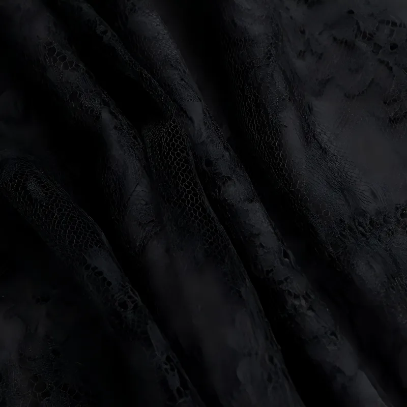 SAINT LAURENT Lace detail Layered Mini Dress-4
